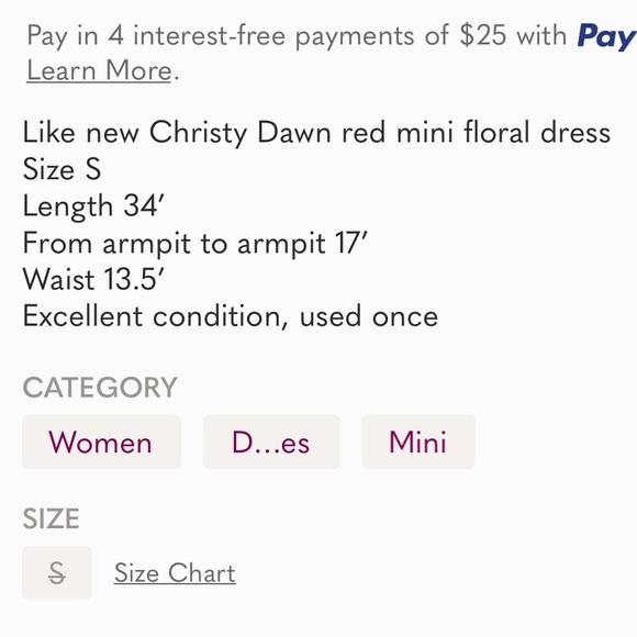 Christy Dawn red dress - Picture 7 of 7